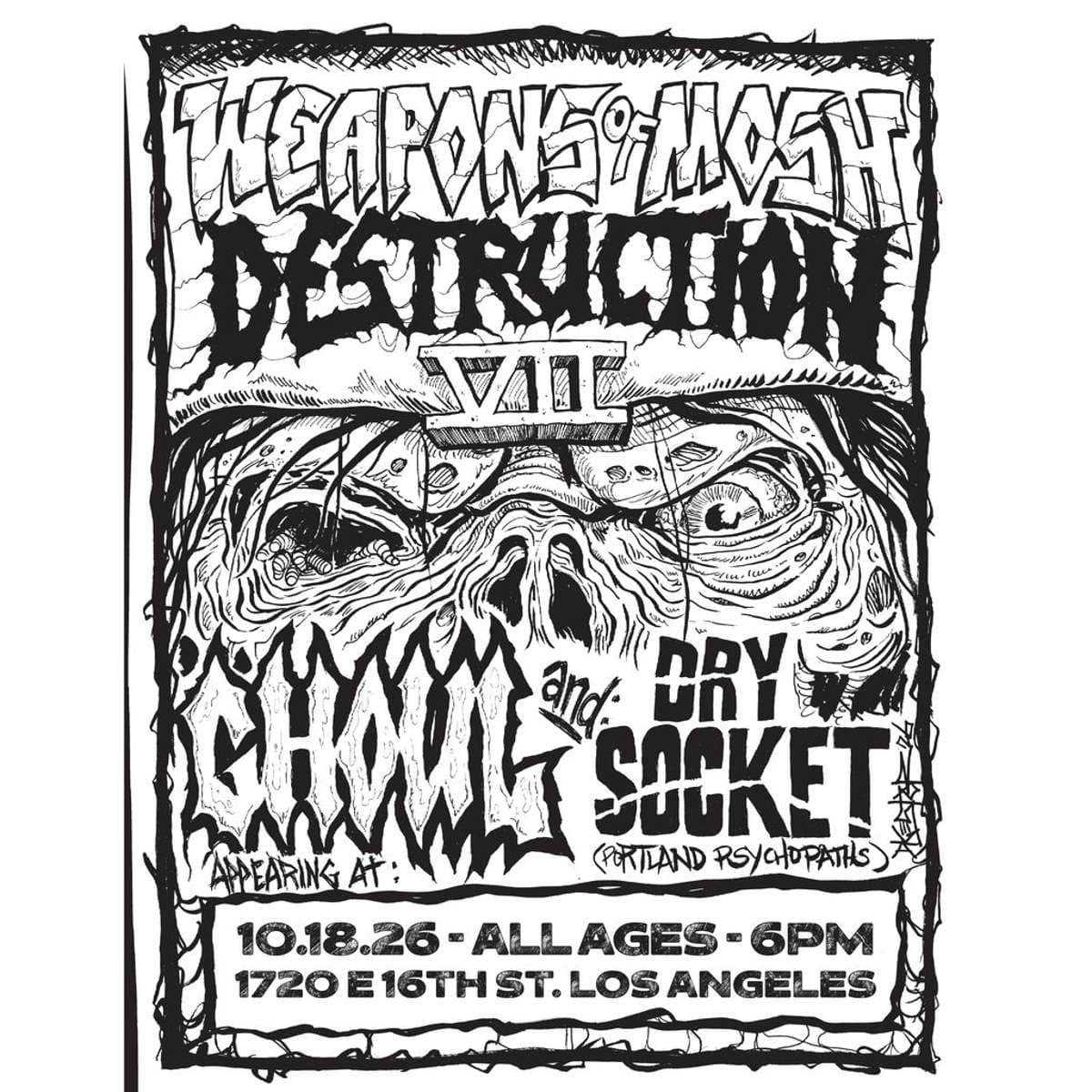 Ghoul : Dry Socket Tour artwork from 1720