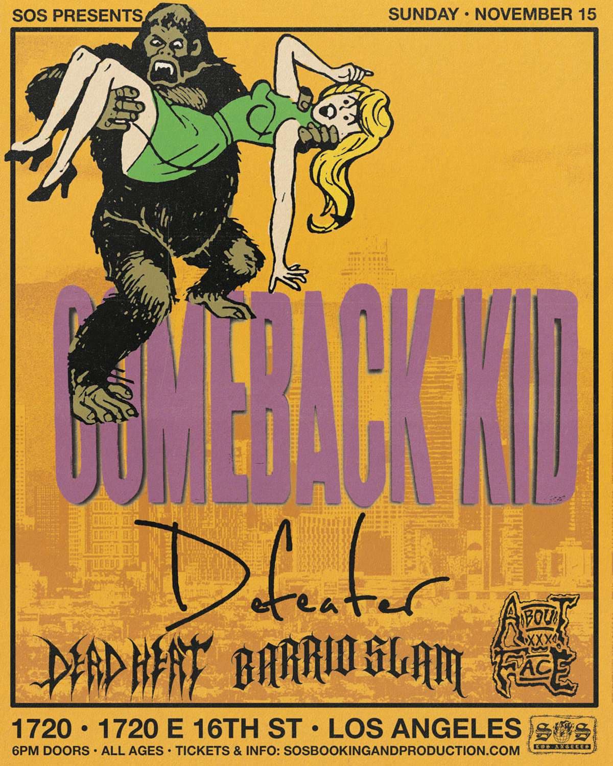 SOS presents Comeback Kid artwork from 1720