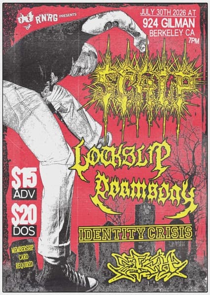 R'n'RG Presents: Scalp + Lockslip + More! artwork from 924 Gilman
