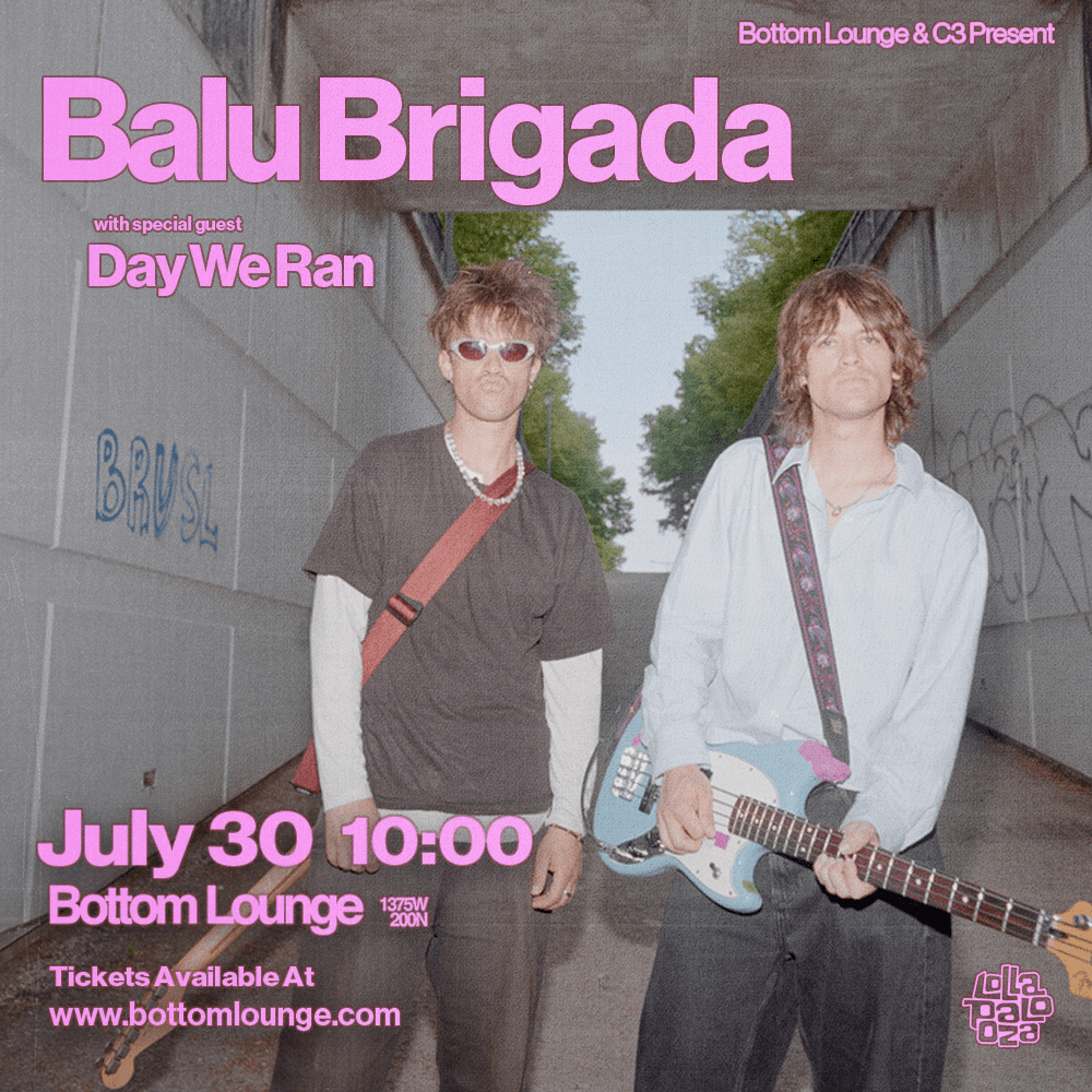 Balu Brigada, Day We Ran artwork from Bottom Lounge