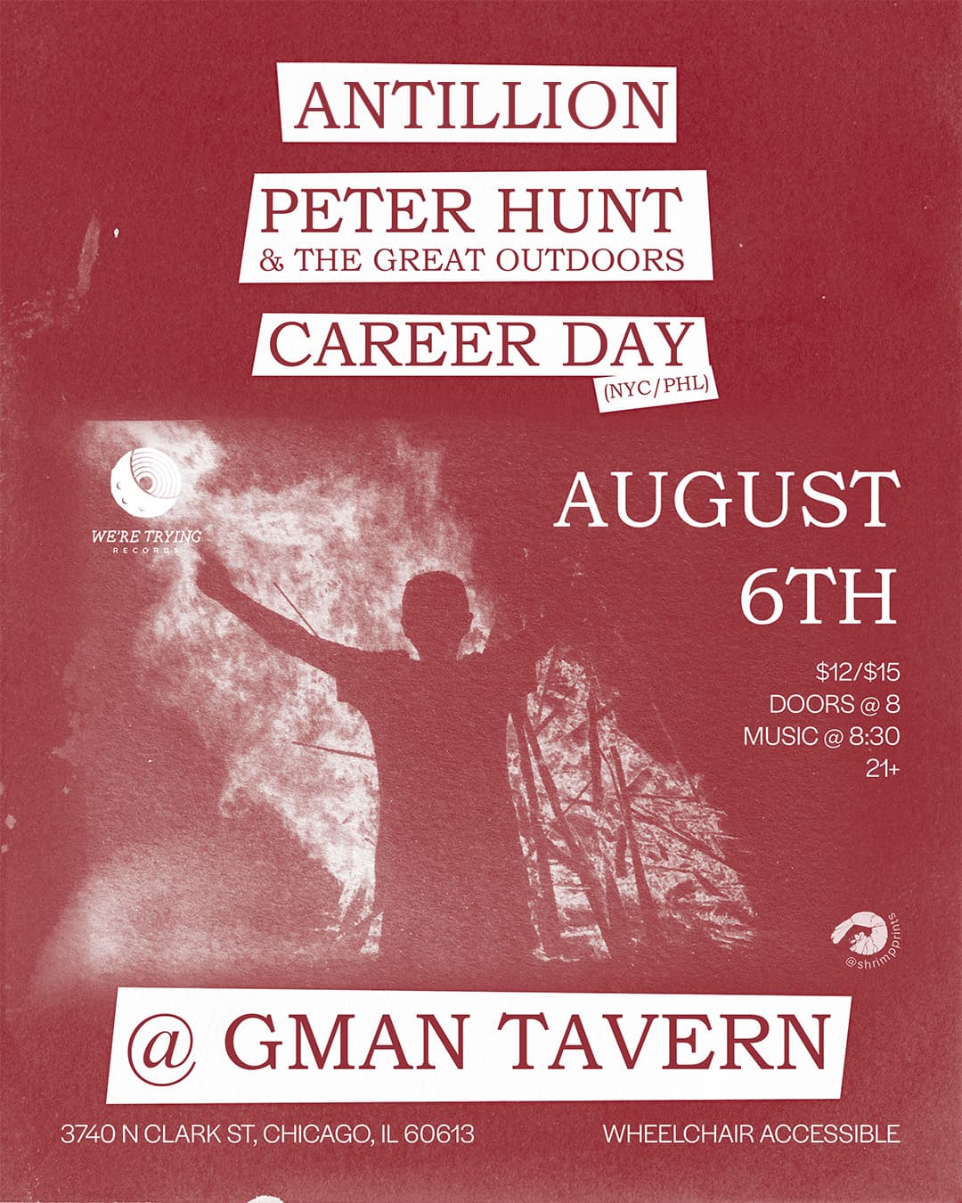 Antillion * Career Day * Peter Hunt & The Great Outdoors artwork from GMan Tavern