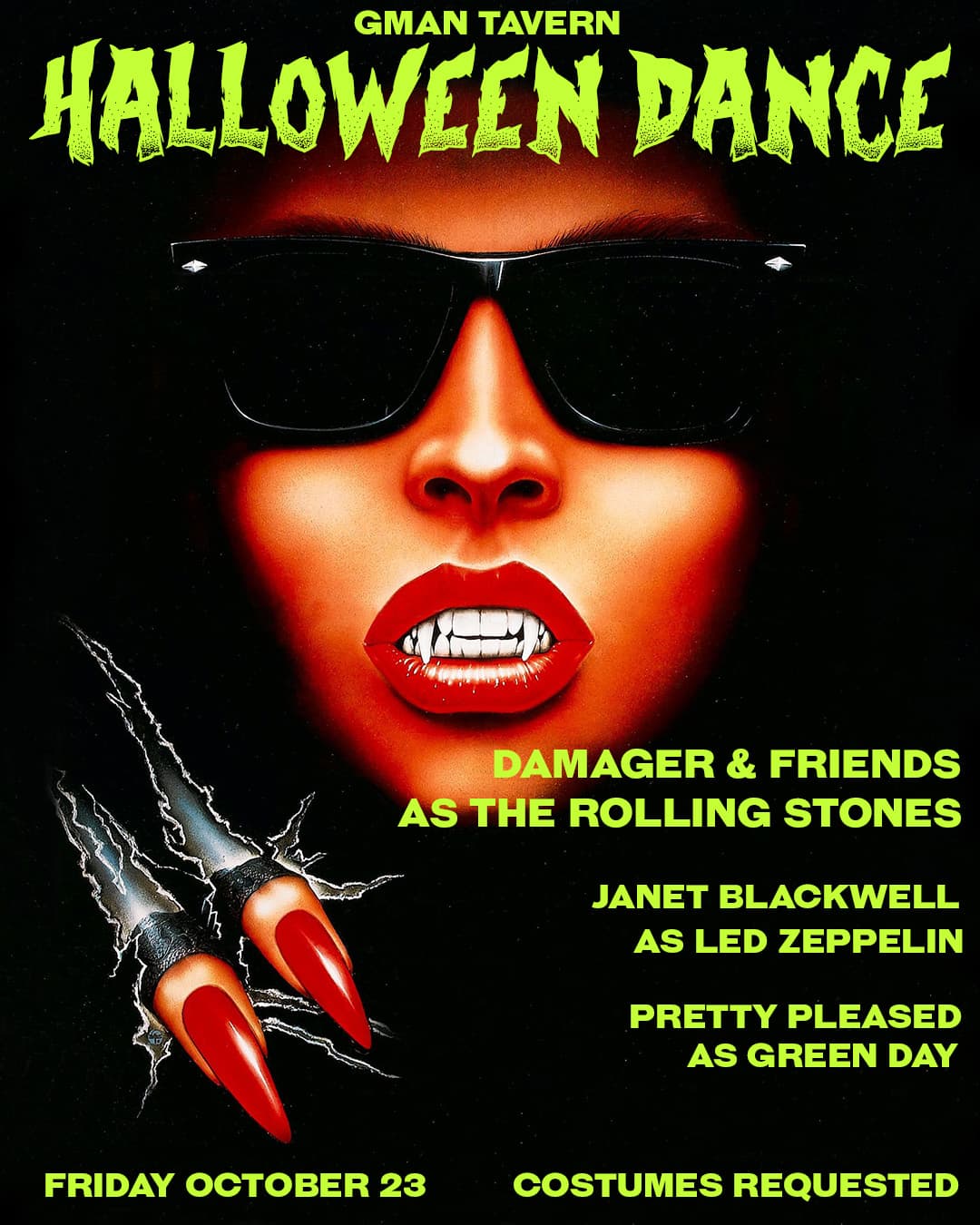 Gman Halloween Dance artwork from GMan Tavern