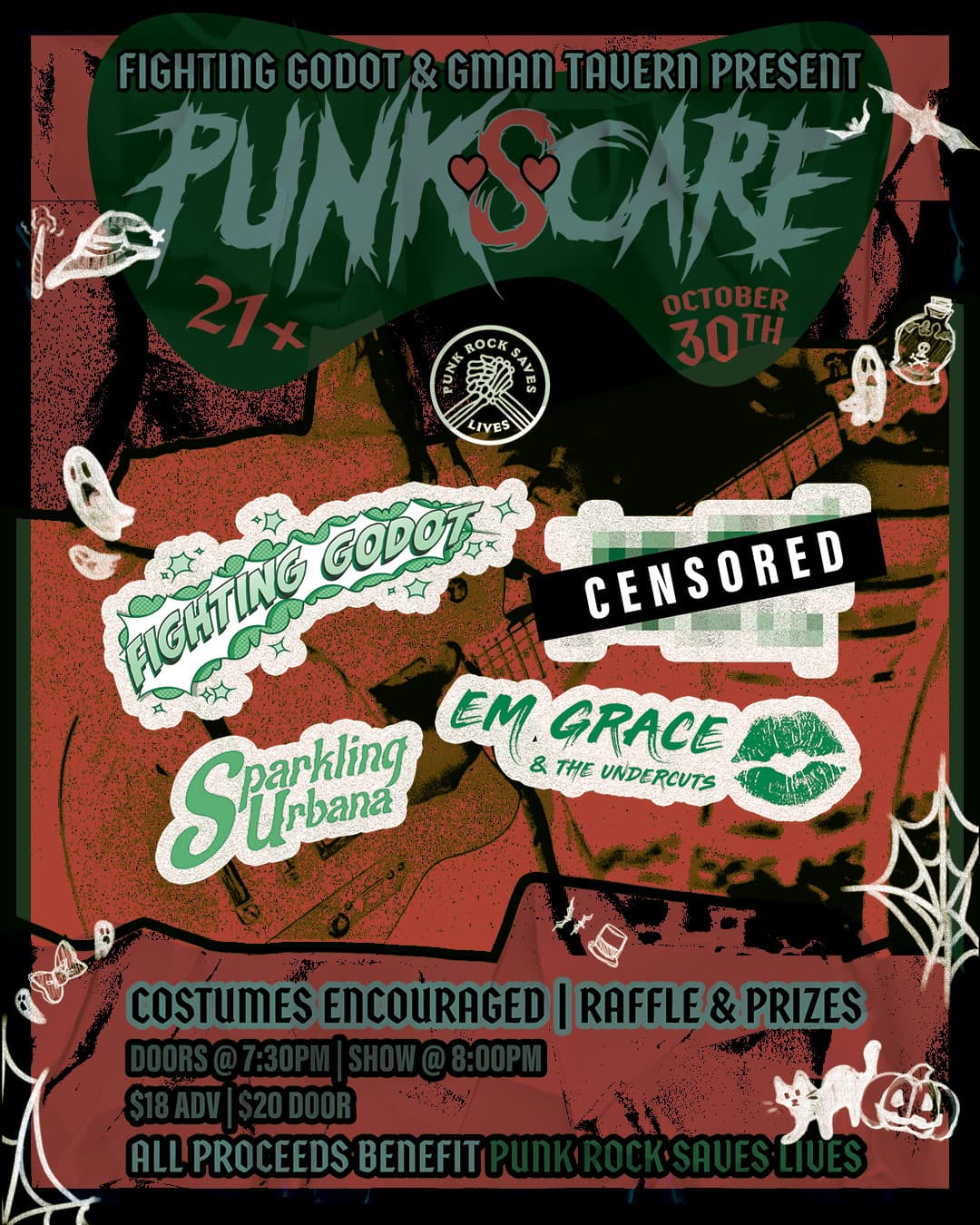 Punkscare artwork from GMan Tavern