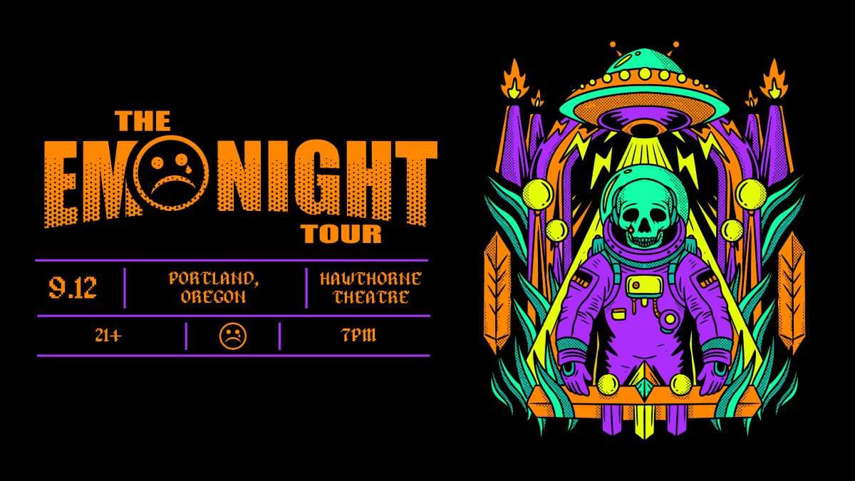 THE EMO NIGHT TOUR artwork from Hawthorne Theatre