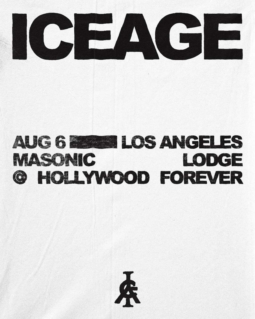 Iceage artwork from The Masonic Lodge at Hollywood Forever