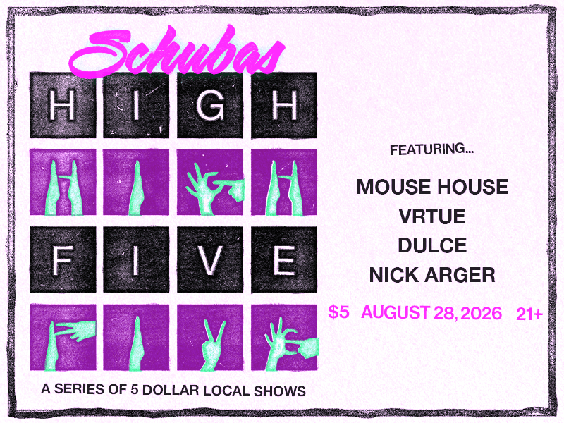 Schubas Tavern upcoming show poster