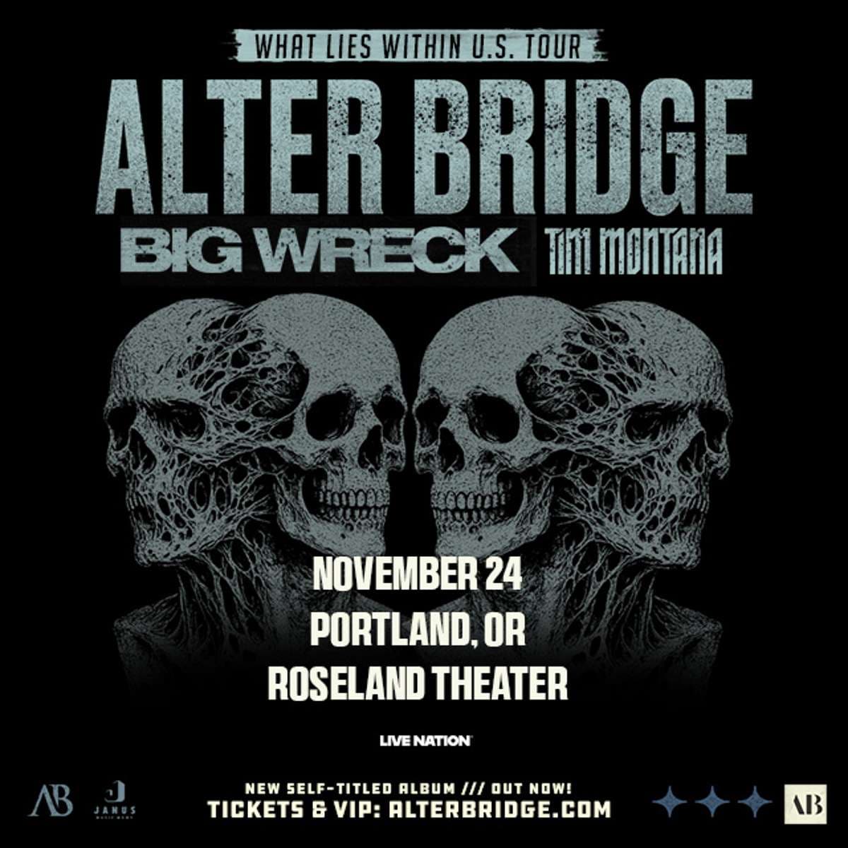 Alter Bridge – What Lies Within Tour artwork from Roseland Theater