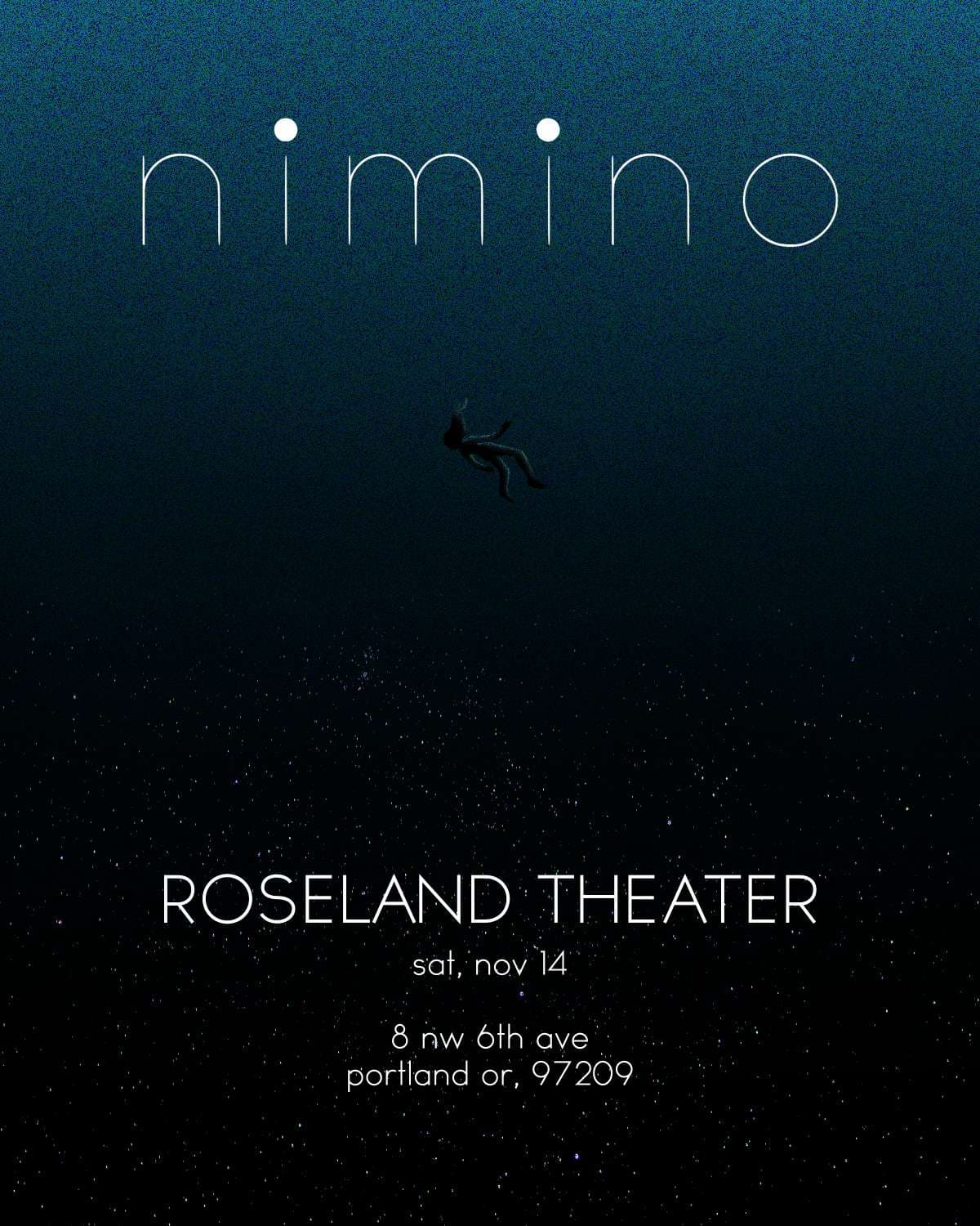 nimino: keep me awake tour artwork from Roseland Theater