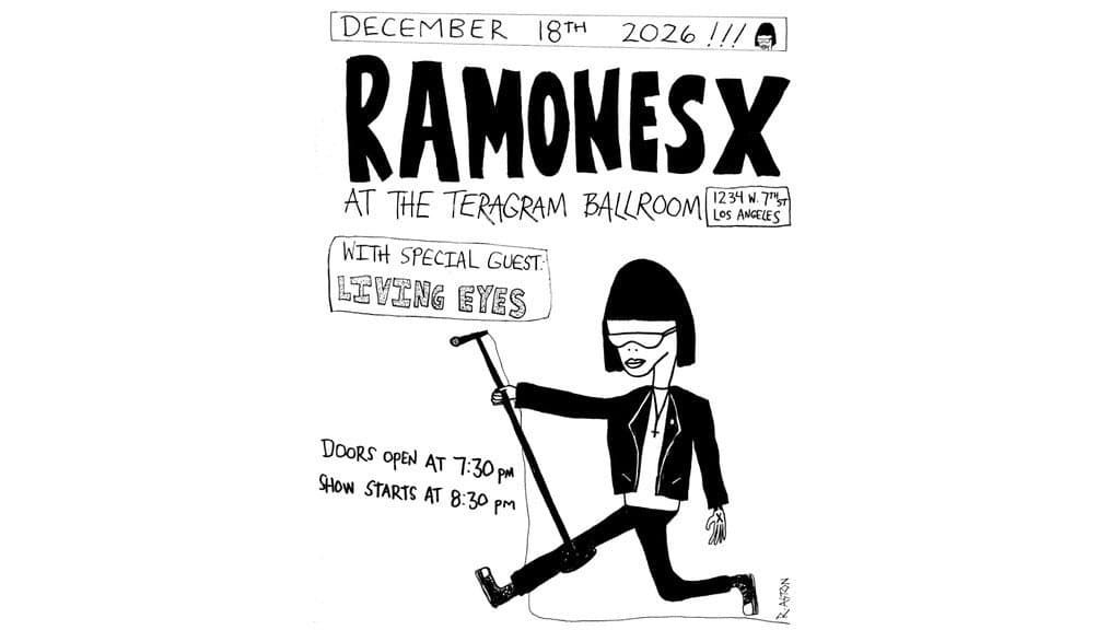RAMONES X poster for Teragram Ballroom