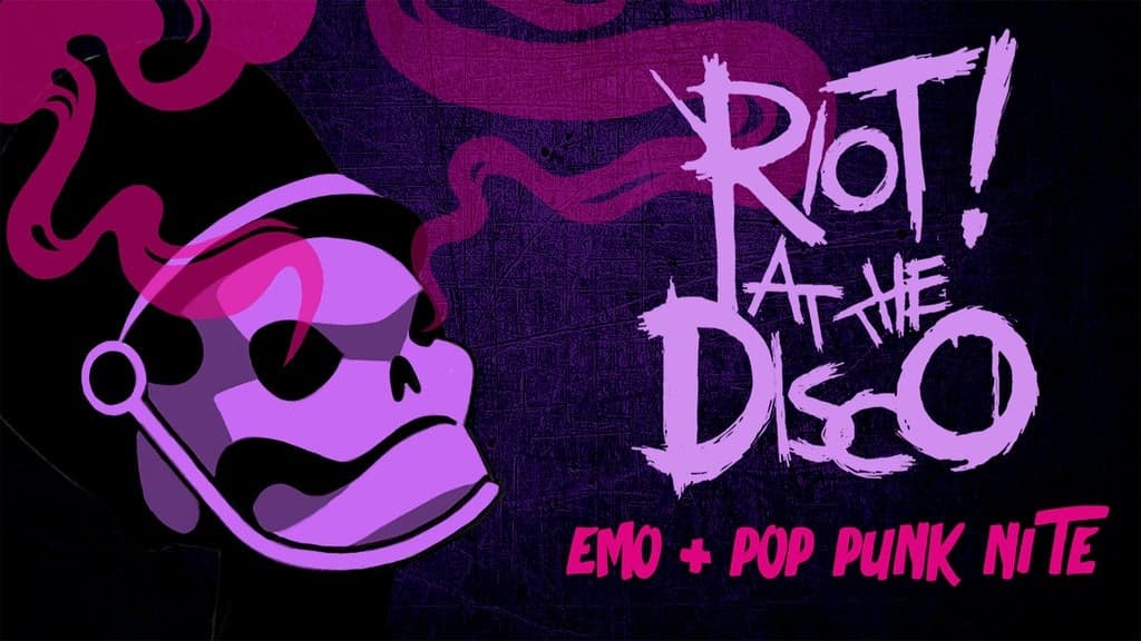 Riot! at the Disco: Emo + Pop Punk Nite artwork from The Moroccan Lounge