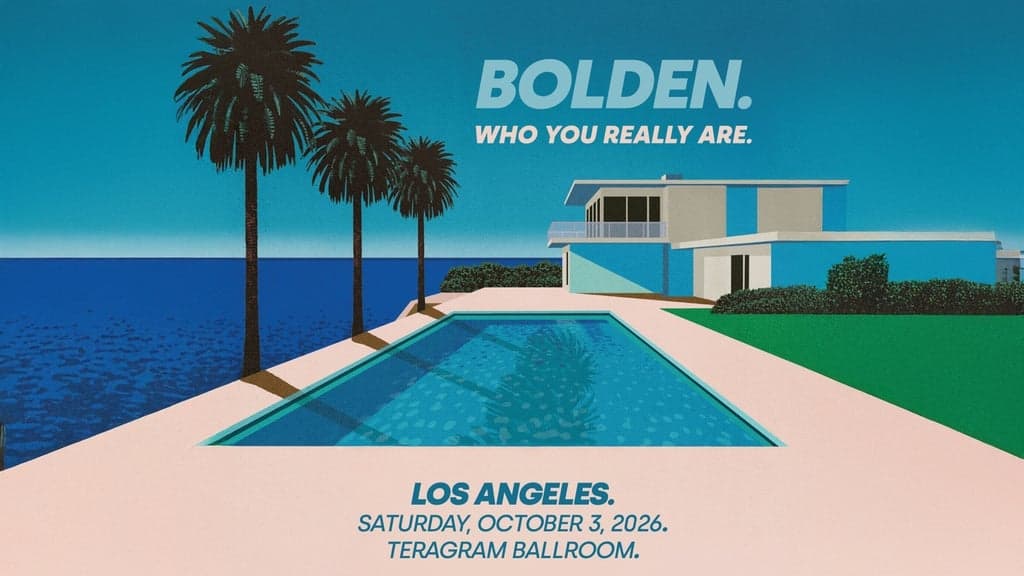 Bolden. Who you really are. Tour 2026. artwork from Teragram Ballroom