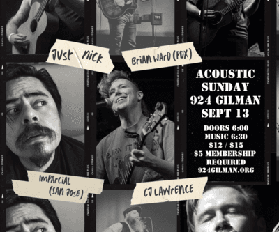 Acoustic Chill Sunday artwork from 924 Gilman