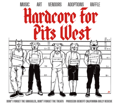 Hardcore For Pits West Benefit artwork from 924 Gilman