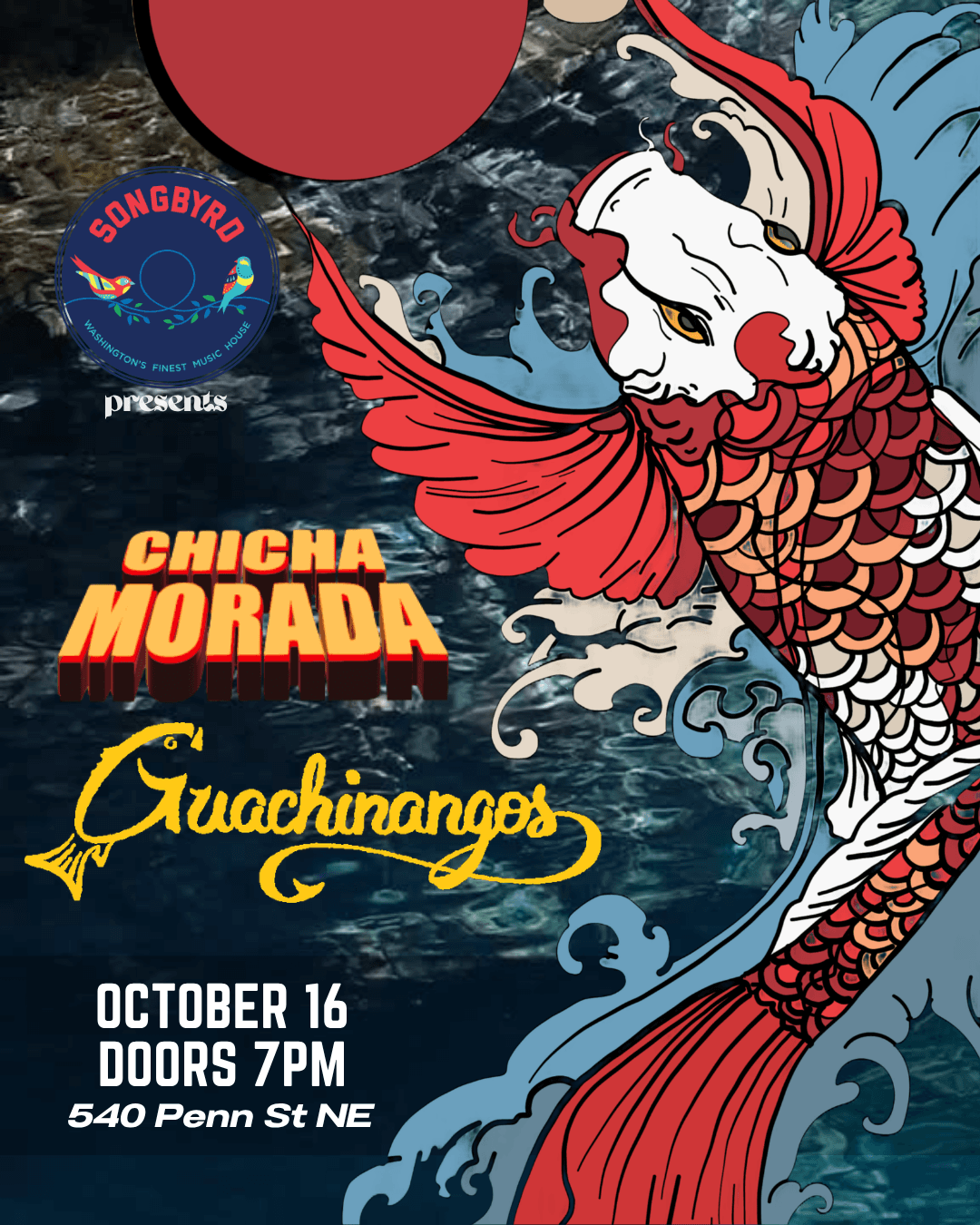 GUACHINANGOS w/ CHICHA MORADA artwork from Songbyrd Music House