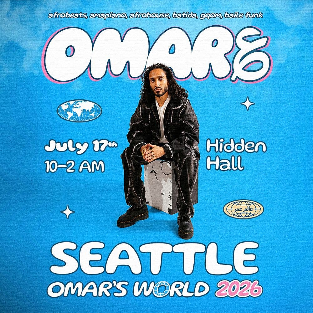 OMAR Live in Seattle with Special Guests artwork from Hidden Hall