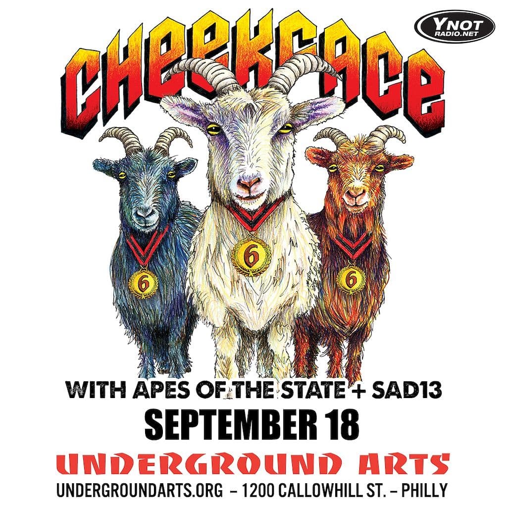 Cheekface poster for Underground Arts