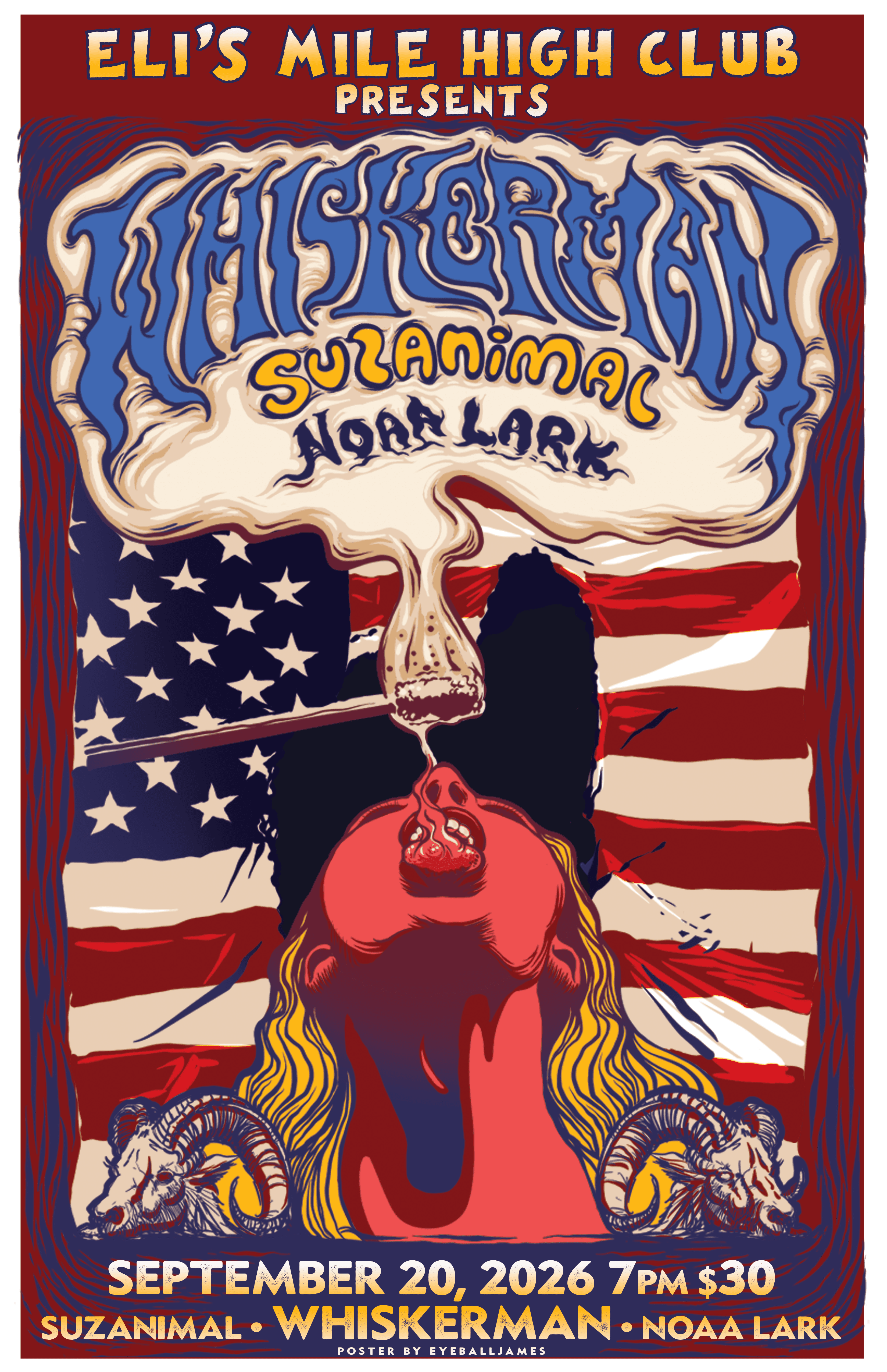Whiskerman, Suzanimal, Noah Lark artwork from Eli's Mile High Club