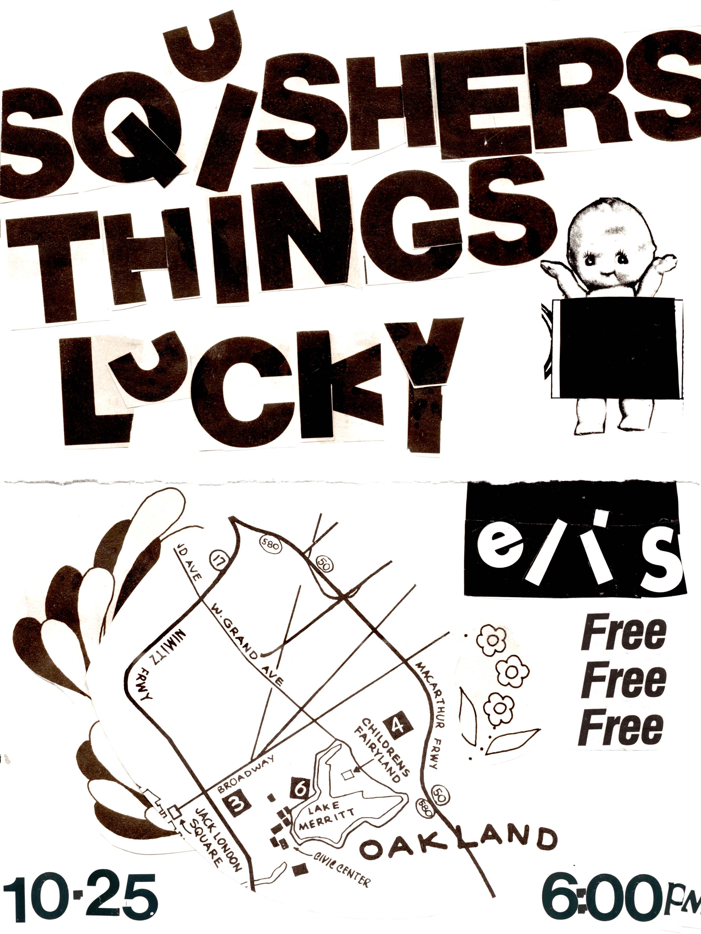 Local Idiot Presents: Squishers, Things Lucky artwork from Eli's Mile High Club