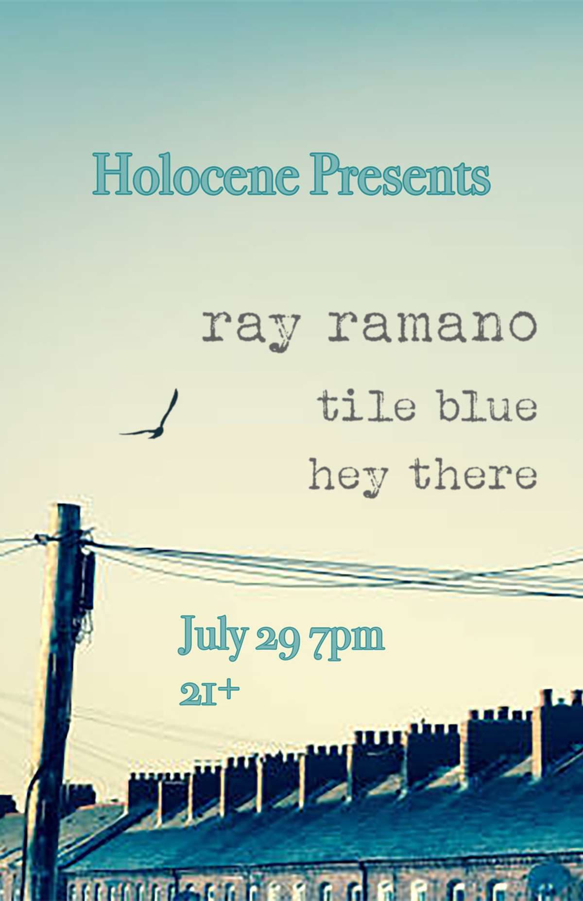 Ray Ramano / Hey There / Tile Blue. – 21+ artwork from Holocene