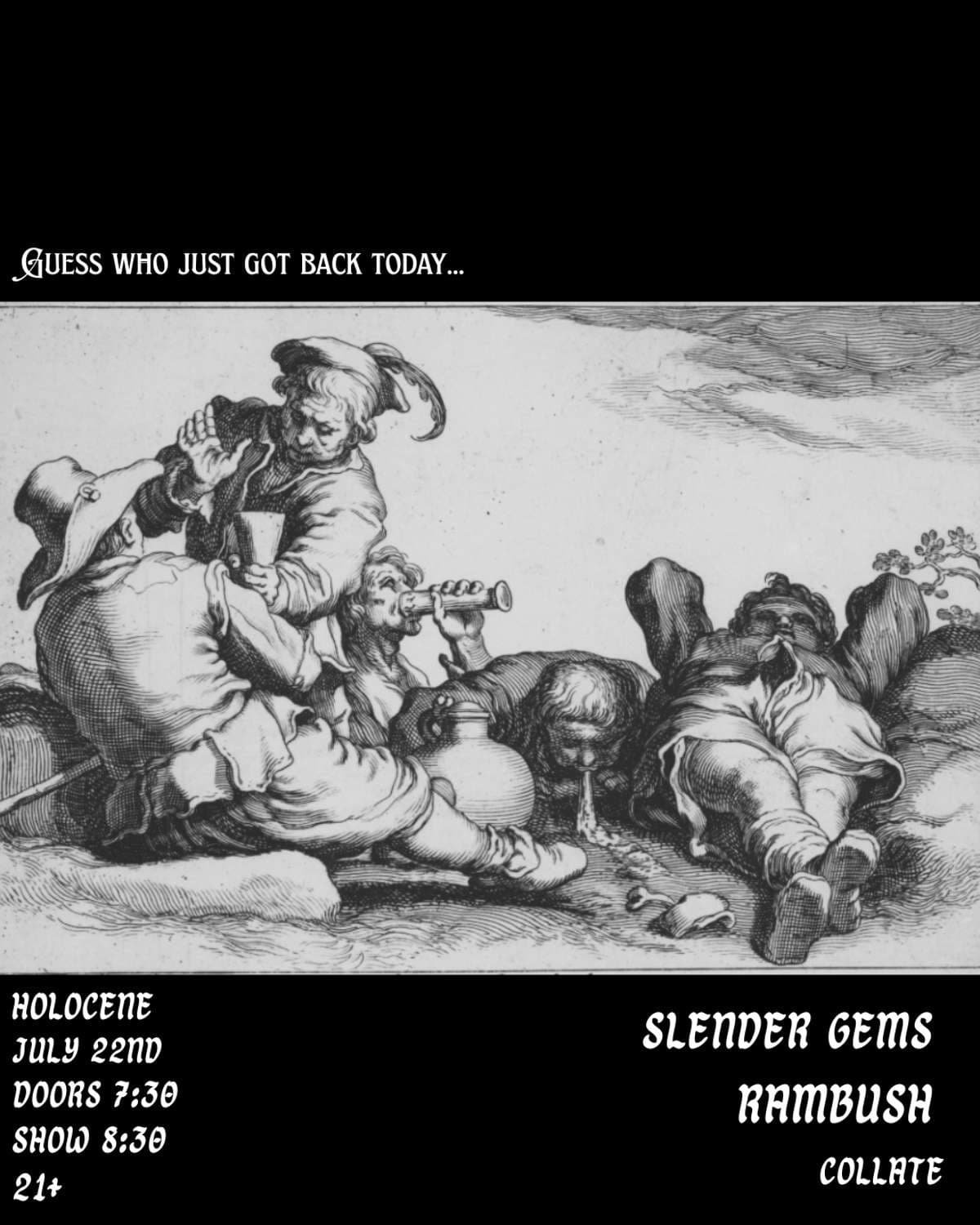 Slender Gems, Rambush, Collate – 21+ artwork from Holocene