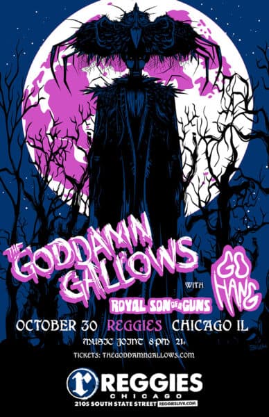 The Goddamn Gallows poster for Reggie's Music Joint