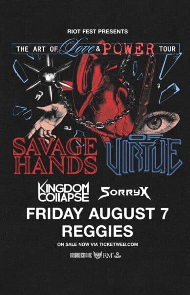 SAVAGE HANDS artwork from Reggie's Rock Club