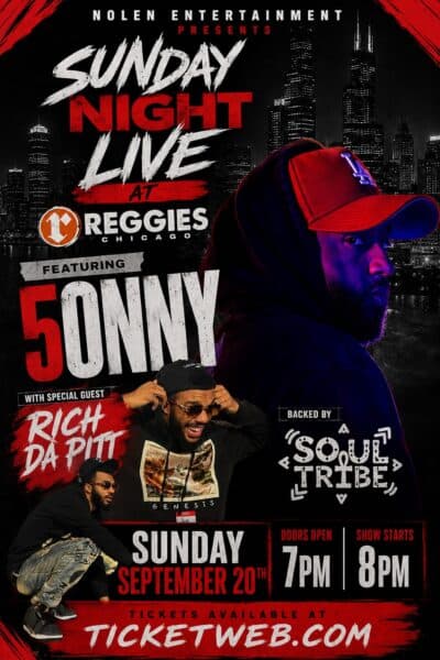 5ONNY artwork from Reggie's Rock Club