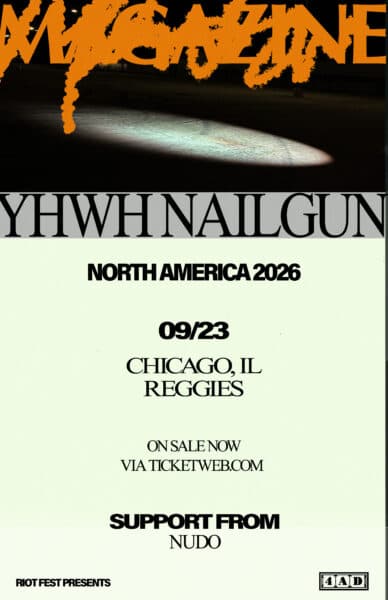 YHWH NAILGUN artwork from Reggie's Rock Club
