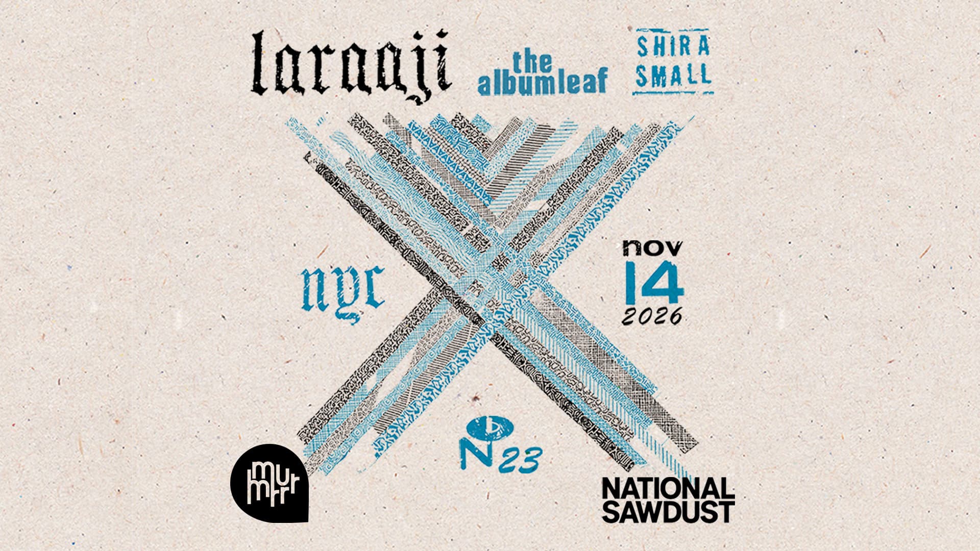 Murmrr Presents Numero Group - 23rd Anniversary Celebration w/ Laraaji, The Album Leaf, Shira Small artwork from National Sawdust