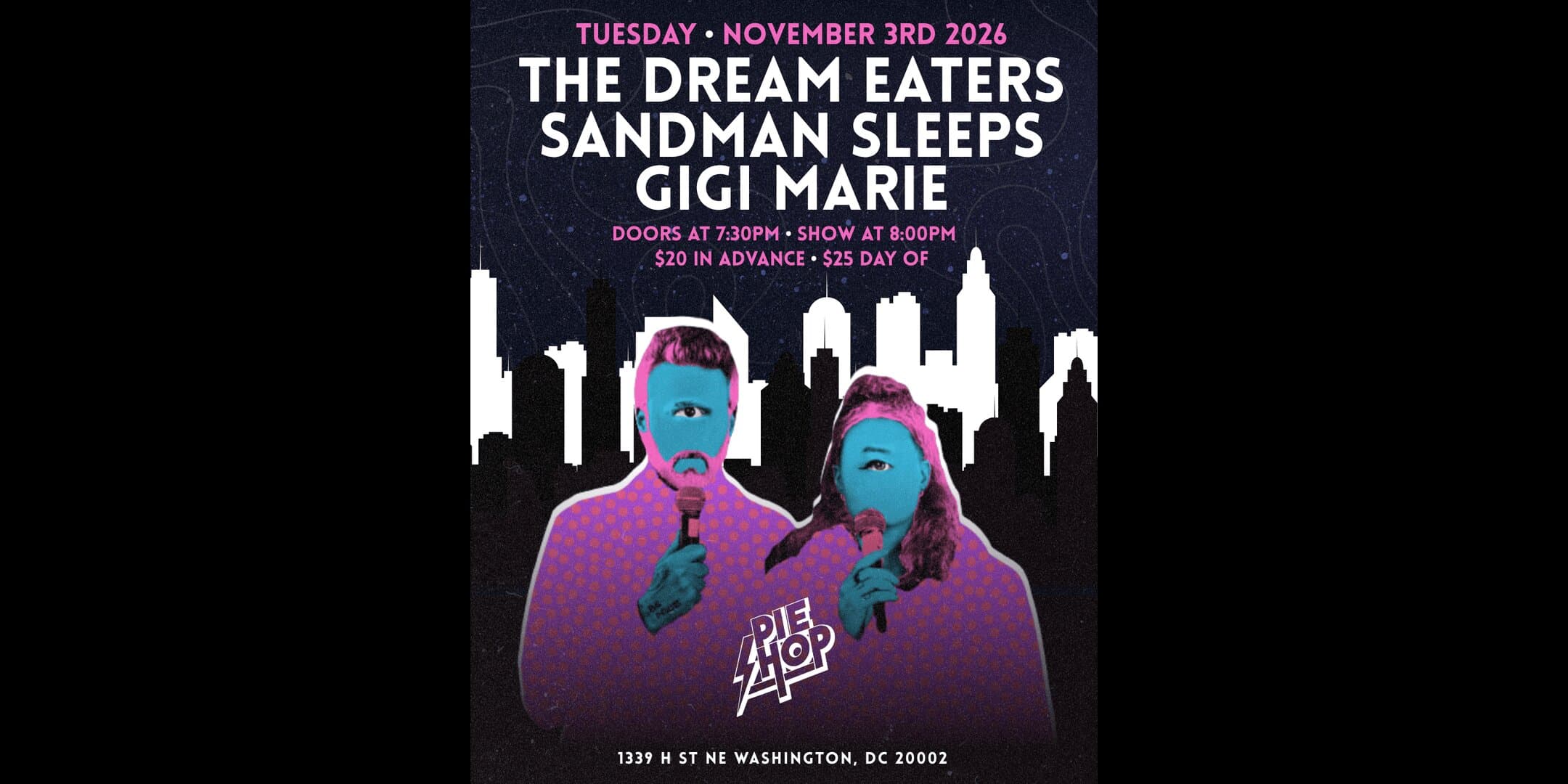 The Dream Eaters w/ Sandman Sleeps, Gigi Marie artwork from Pie Shop