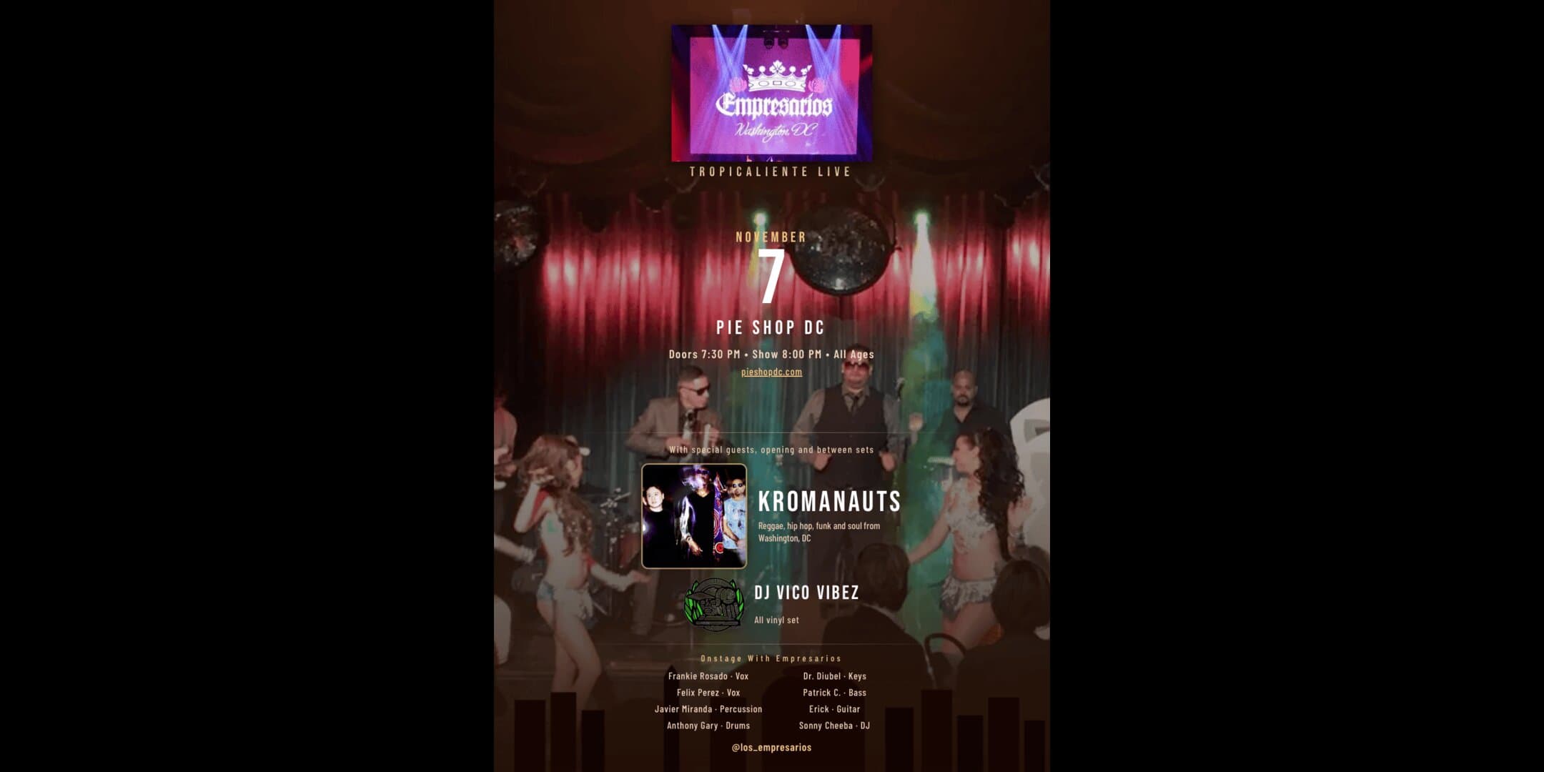 The Empresarios w/ Kromanauts, DJ Vico Vibez artwork from Pie Shop