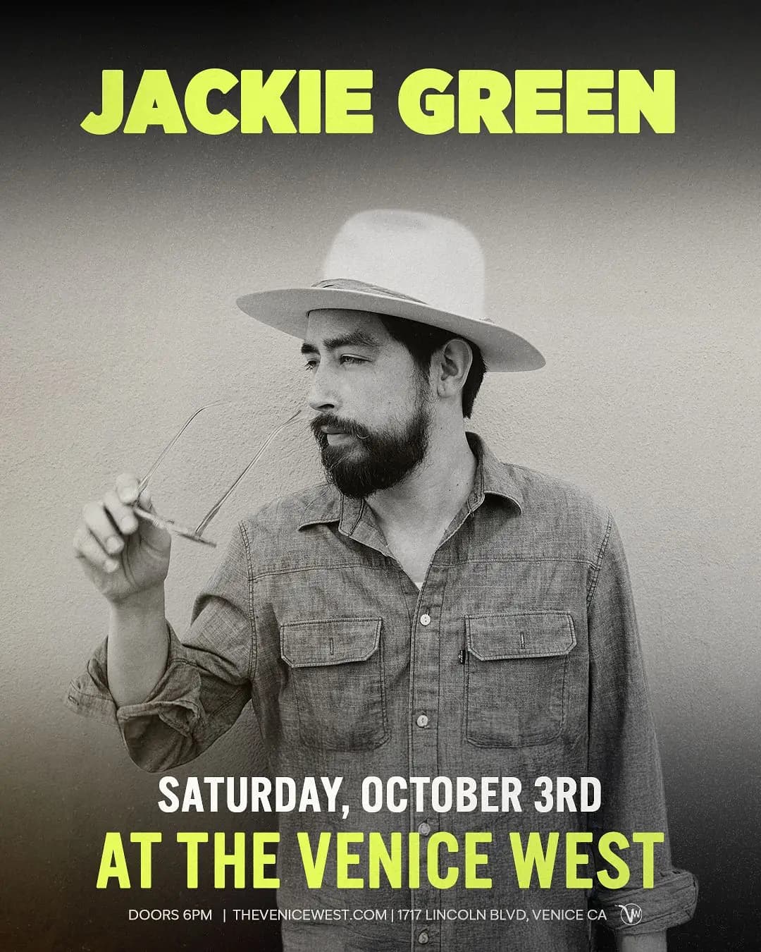 Jackie Greene w/ The Daisy Revue artwork from The Venice West