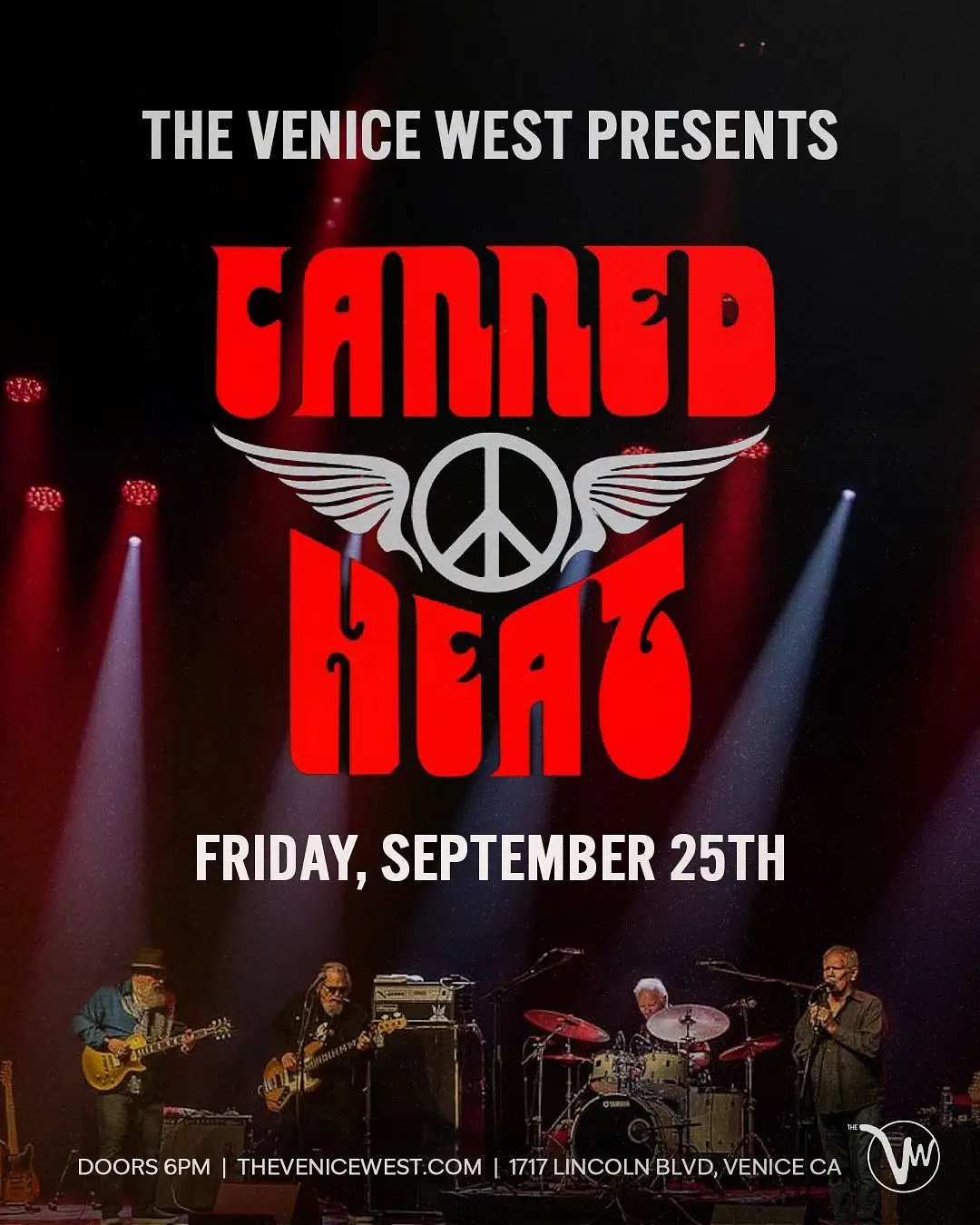Canned Heat w/ Delta By The Beach artwork from The Venice West
