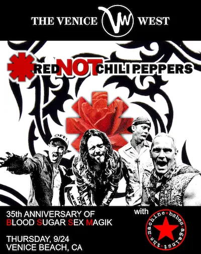 Red NOT Chili Peppers artwork from The Venice West