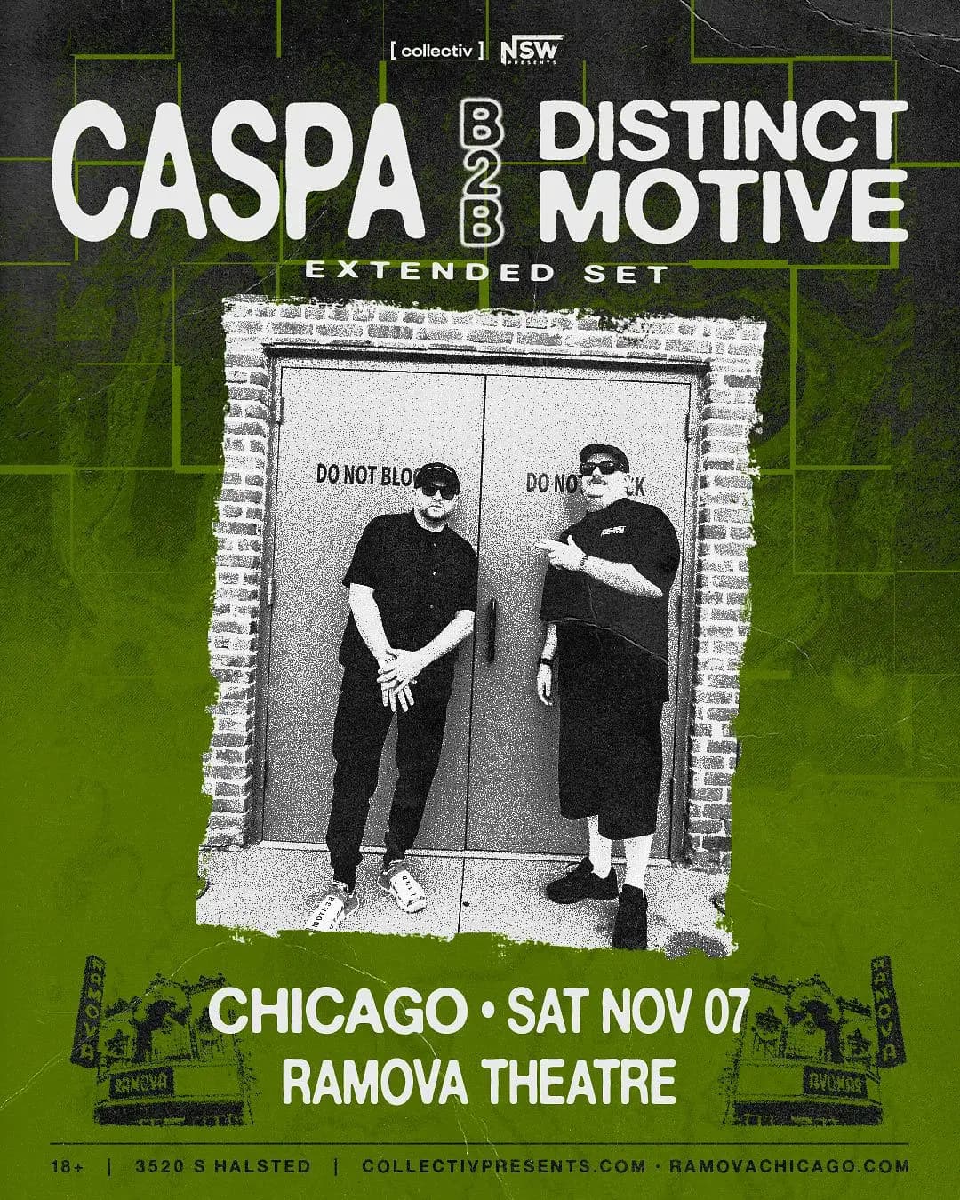 Caspa & Distinct Motive artwork from Ramova Theatre