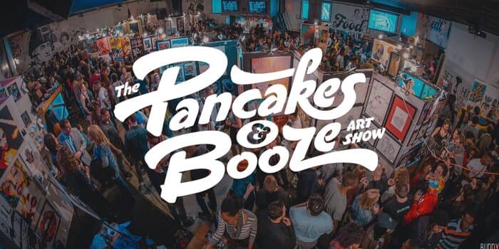 The Pancakes & Booze Art Show artwork from El Corazon