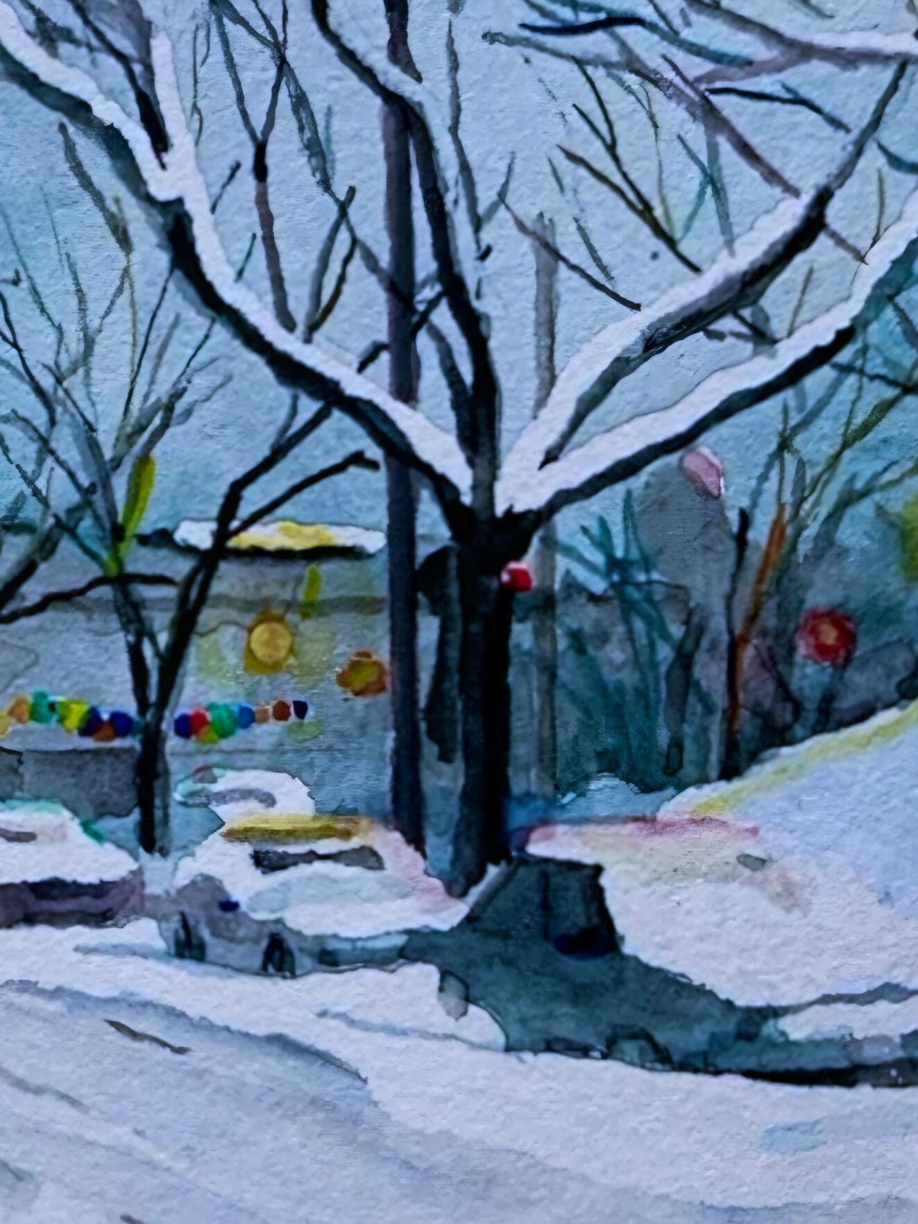 Advance Base Christmas show with bobbie & Moontype artwork from Hideout Chicago