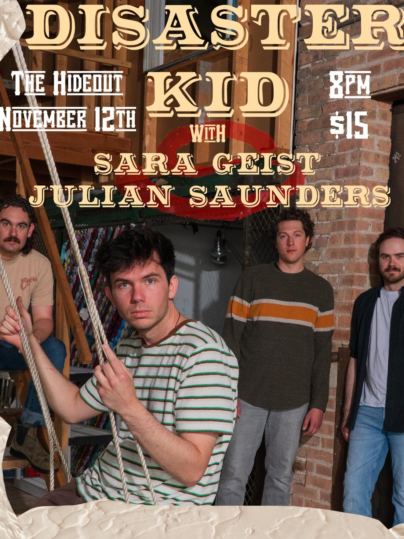 Disaster Kid (Single Release) with Sara Geist and Julian Saunders artwork from Hideout Chicago