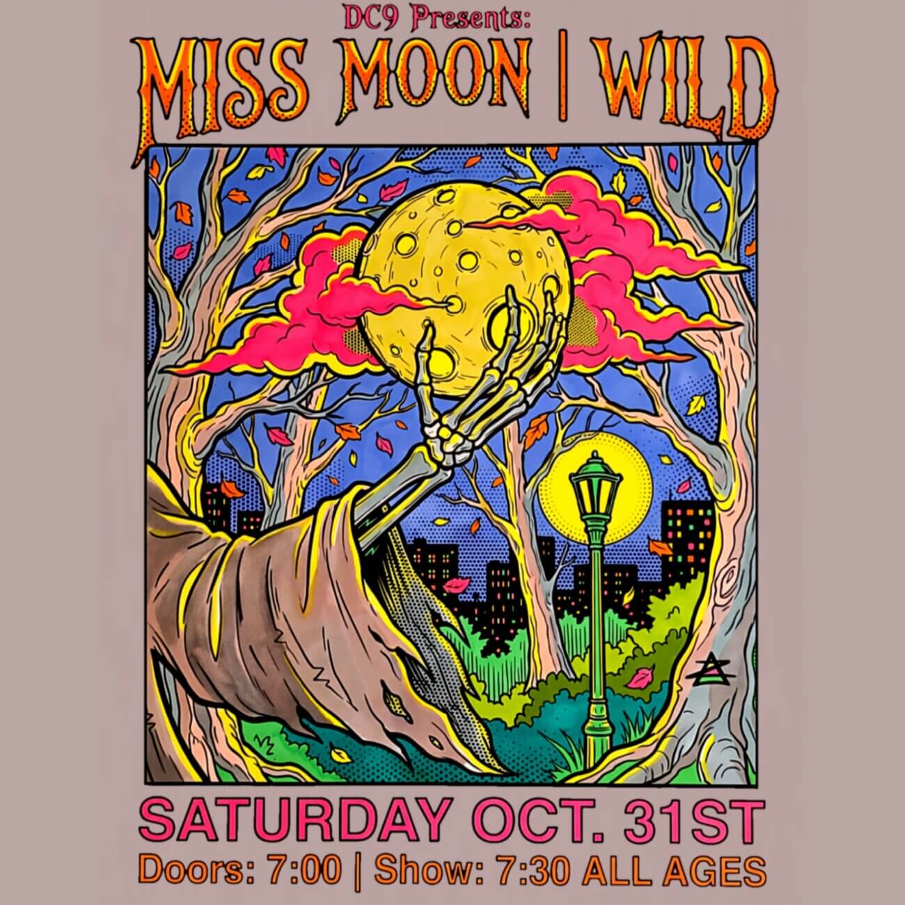 Miss Moon / Wild artwork from DC9 Nightclub