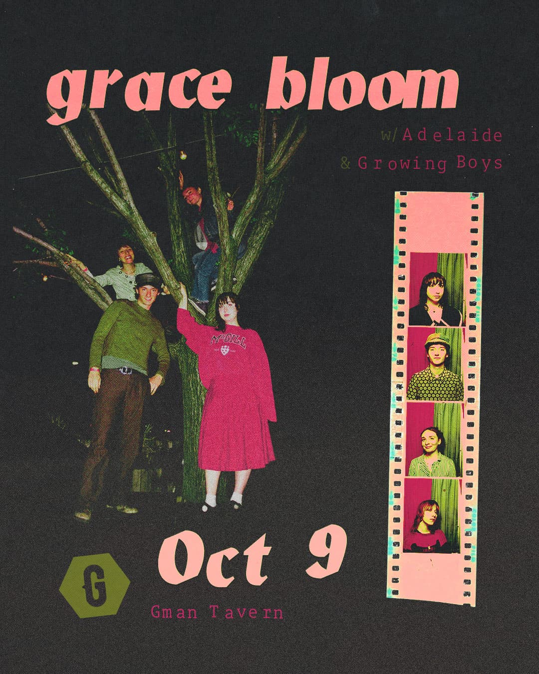 grace bloom * Adelaide * Growing Boys artwork from GMan Tavern