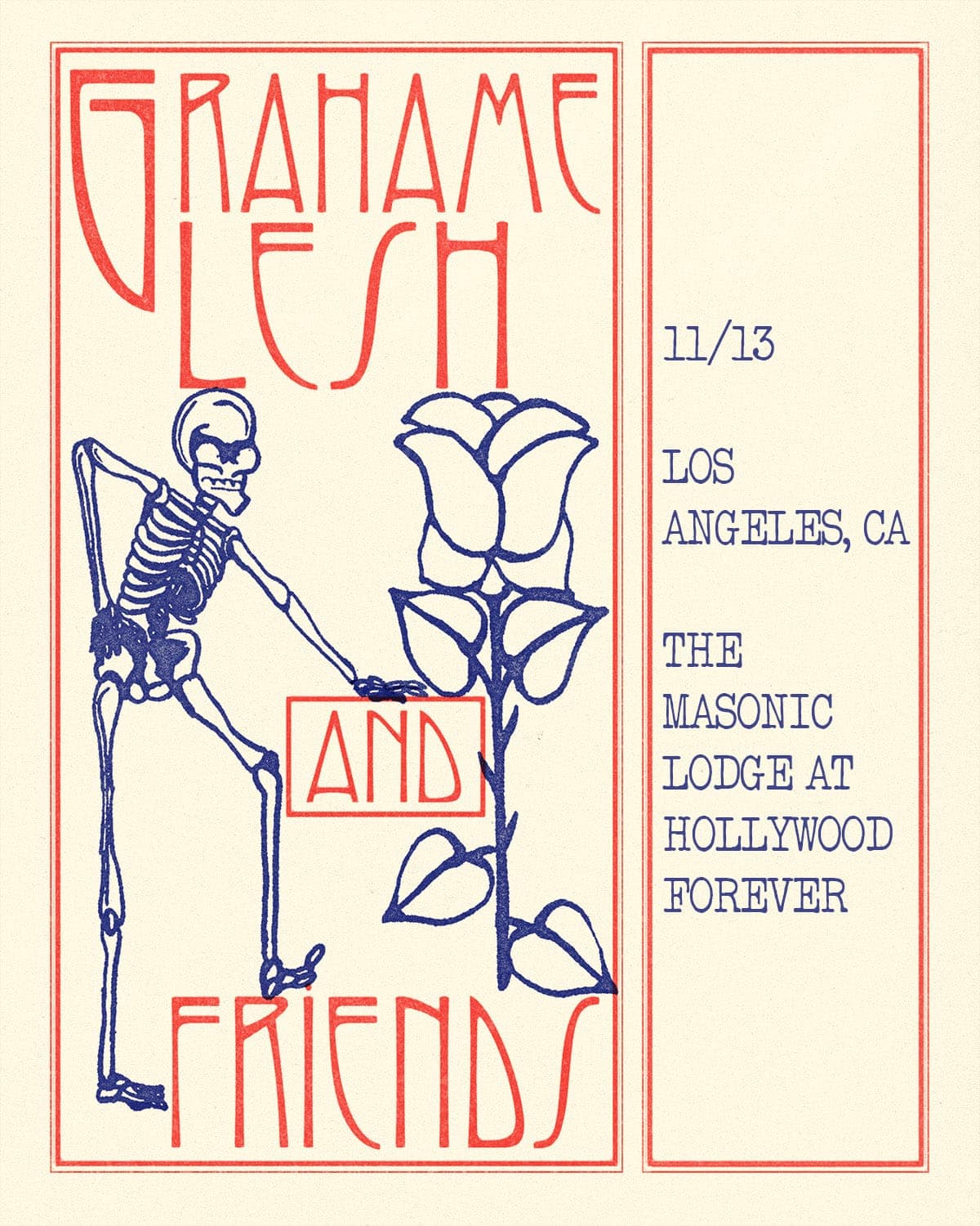 Grahame Lesh and Friends artwork from The Masonic Lodge at Hollywood Forever