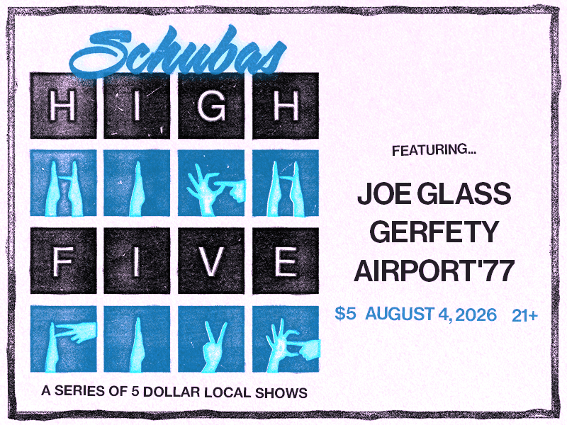 Joe Glass + Gerfety + Airport'77 artwork from Schubas Tavern