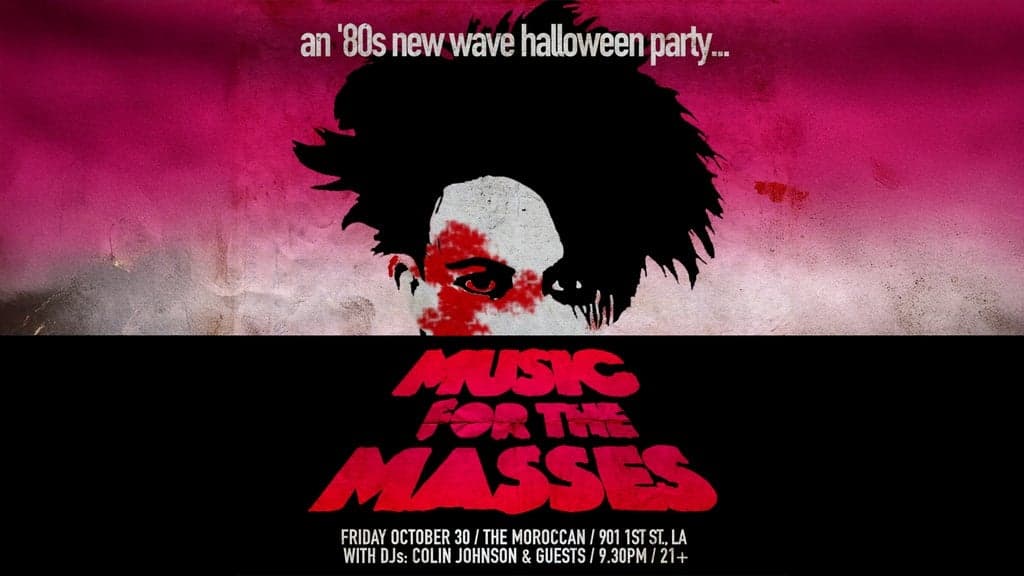 Music for the Masses: Dark 80’s New Wave Halloween artwork from The Moroccan Lounge