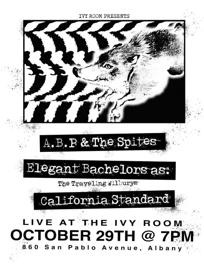 A.B.P. & The Spites + The Elegant Bachelors + California Standard artwork from Ivy Room