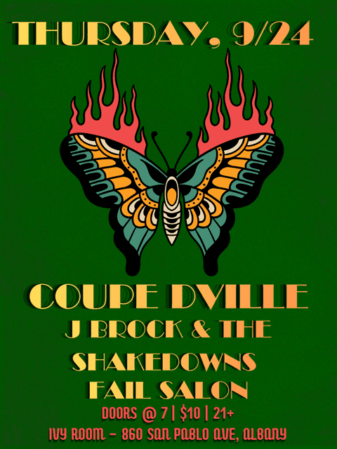 COUP DVILLE + J BROCK & THE SHAKEDOWNS + FAIL SALON artwork from Ivy Room