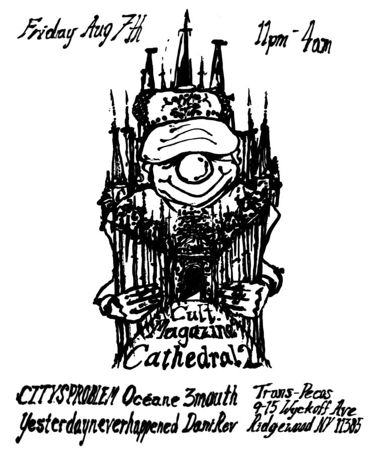 Cathedral 2: CITYSPROBLEM / Océane / 3mouth / Yesterdayneverhappened / Dani Rev artwork from Trans-Pecos