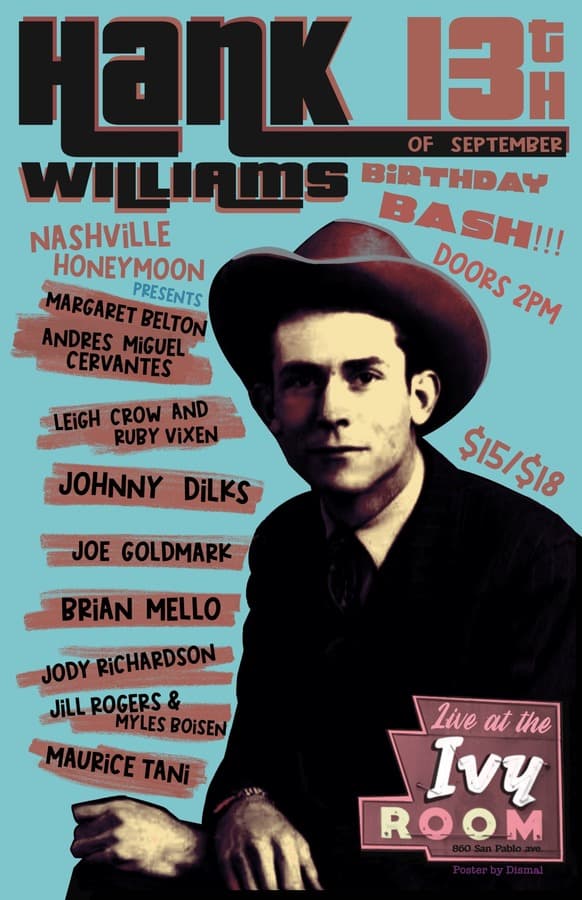 Hank Williams Birthday Bash! artwork from Ivy Room