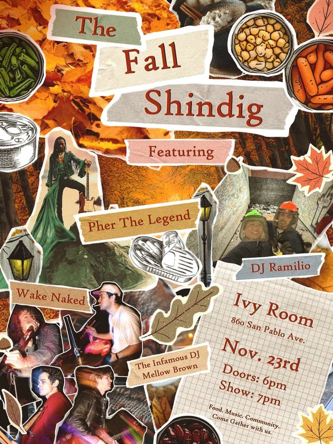 THE FALL SHINDIG FEAT. PHER THE LEGEND + WAKE NAKED artwork from Ivy Room