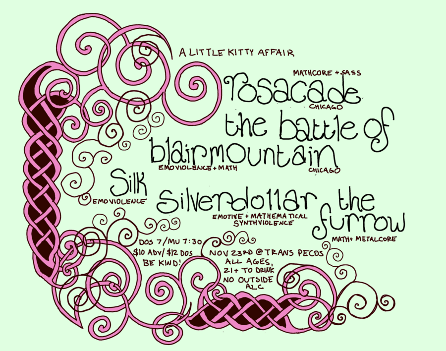 Silk / Rosacade / Silverdollar / Battle of Blair Mountain / Furrow artwork from Trans-Pecos
