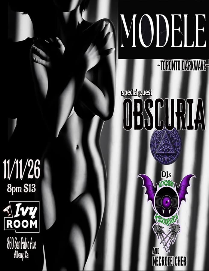 Modele + Obscuria + DJ Adrian Scissorhands + Necrofletcher artwork from Ivy Room